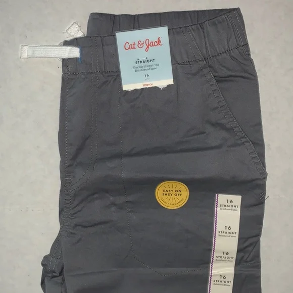 Cat & Jack straight reinforced knee, flexible drawstring, easy on easy off. - Picture 7 of 16